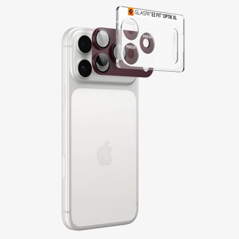 Osłona aparatu Spigen Optik Pro XL Glas.TR EZ Fit do iPhone 18 Pro - burgundowa