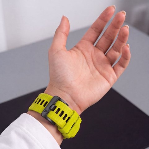Tech-Protect IconBand Pro Garmin Fenix 5X / 5X Plus / 6X / 6X Pro / 7X / 8 / 8 Pro / 9 / 9 Pro (47mm) limonkowo-czarny