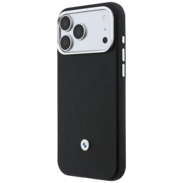 Zestaw Etui + portfel BMW Quilted Pattern Metal Logo do iPhone 18 Pro Max / 17 Pro Max czarny