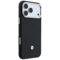Zestaw Etui + portfel BMW Quilted Pattern Metal Logo do iPhone 18 Pro Max / 17 Pro Max czarny