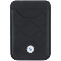 Zestaw Etui + portfel BMW Quilted Pattern Metal Logo do iPhone 18 Pro Max / 17 Pro Max czarny