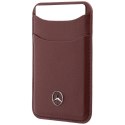 Zestaw etui + portfel Mercedes Grill Pattern Leather MagSafe do iPhone 18 Pro / 17 Pro burgundowy