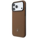 Zestaw etui + portfel Mercedes Grill Pattern Leather MagSafe do iPhone 18 Pro Max / 17 Pro Max camel