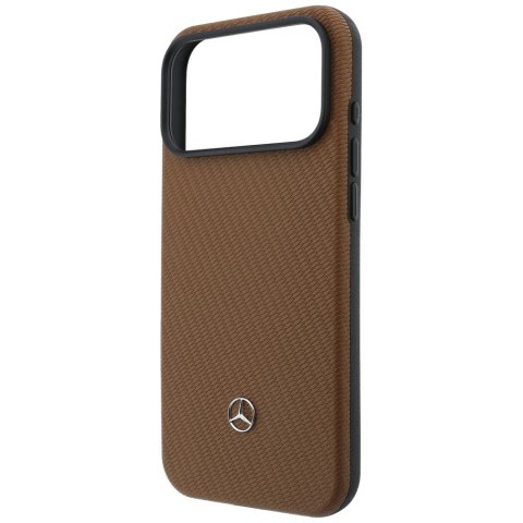 Zestaw etui + portfel Mercedes Grill Pattern Leather MagSafe do iPhone 18 Pro Max / 17 Pro Max camel