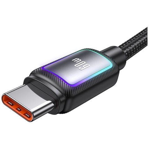 Kabel USAMS Al-Alloy SJ815 U110 RGB Fast Charging 60W USB-C do Lightning 1,2 m czarny