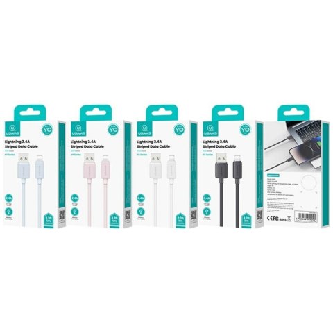 Kabel USAMS KY Series US-SJ694 2.4A Lightning do USB-A 2m biały