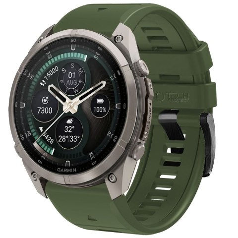 Tech-Protect Silicone Garmin Fenix 5 / 6 / 6 Pro / 7 / 8 / 8 Pro / E / 9 / 9 Pro (51mm) zielony wojskowy
