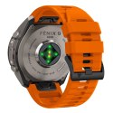 Tech-Protect Silicone Garmin Fenix 5 / 6 / 6 Pro / 7 / 8 / 8 Pro / E / 9 / 9 Pro (51mm) jaskrawy pomarańczowy