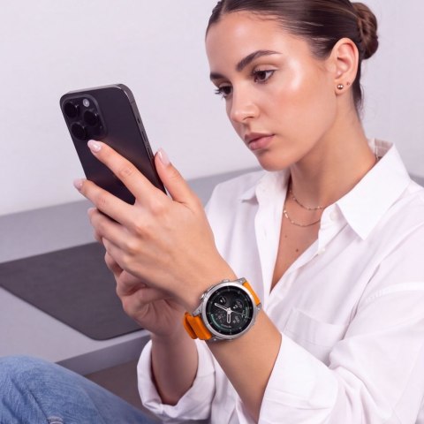 Tech-Protect Silicone Garmin Fenix 5 / 6 / 6 Pro / 7 / 8 / 8 Pro / E / 9 / 9 Pro (51mm) jaskrawy pomarańczowy