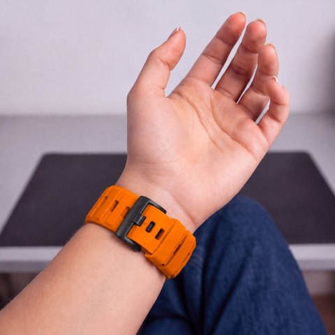 Tech-Protect Silicone Garmin Fenix 5 / 6 / 6 Pro / 7 / 8 / 8 Pro / E / 9 / 9 Pro (51mm) jaskrawy pomarańczowy