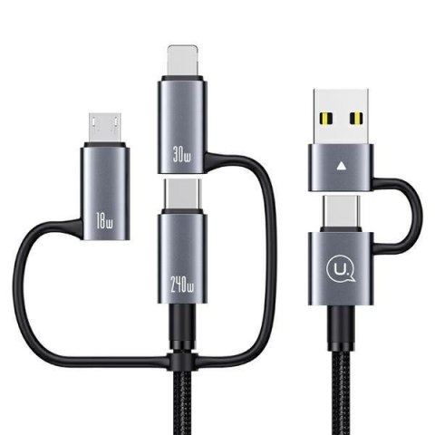 USAMS Kabel 6w1 Fast Charging 240W 1,2m Data Cable Digital Display Aluminium Alloy Seria Sufeng (SJ737)