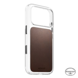 Nomad Clear Leather Case - etui do iPhone 18 Pro / 17 Pro kompatybilne z MagSafe, skóra Horween (rustic brown)ic brown)