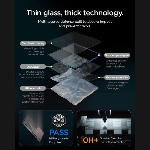 Szkło Prywatyzujące Spigen Glas.tr Ez FIT PRO AC Galaxy Z FOLD 7 / 8 ULTRA Privacy