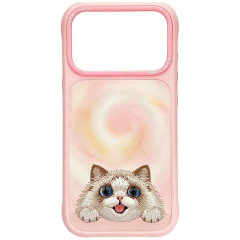 Etui Nimmy Big Eyed Lying Ragdoll Cat MagSafe do iPhone 18 Pro / 17 Pro różowy