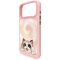 Etui Nimmy Big Eyed Lying Ragdoll Cat MagSafe do iPhone 18 Pro / 17 Pro różowy