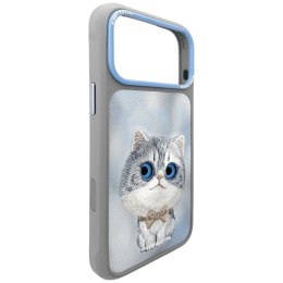 Etui Nimmy Big Eyed Silver Shaded Cat do iPhone 18 Pro / 17 Pro szary
