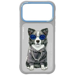 Etui Nimmy Glasses Cool Dog do iPhone 18 Pro / 17 Pro szary