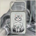 Etui Nimmy Lucky Fashion Cat MagSafe do iPhone 18 Pro / 17 Pro szary
