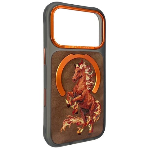Etui Nimmy Magnetic Fantasy Animal MagSafe do iPhone 18 Pro / 17 Pro pomarańczowy