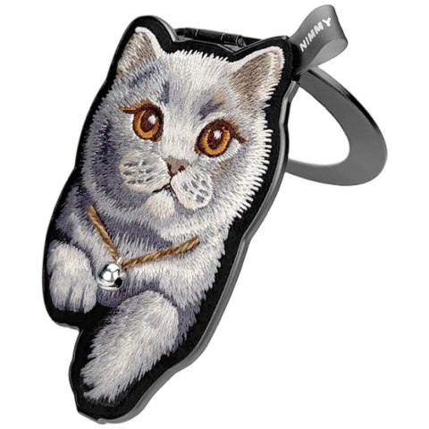 Magnetyczna zawieszka Nimmy Denim Fashion British Shorthair Cat czarny