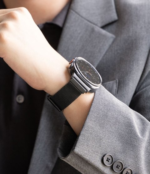Bransoleta metalowa Ringke Metal One Mesh do Samsung Galaxy Watch Ultra (47 mm) - czarna
