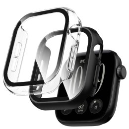 Zestaw 2 osłon ochronnych Tech-Protect Defense do Apple Watch 12 (42 mm) - czarna i przezroczysta