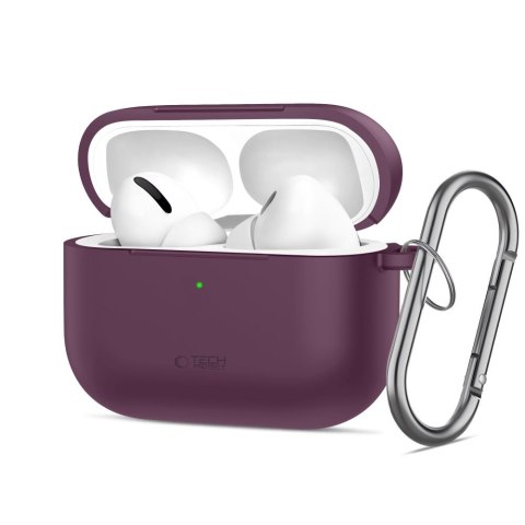 Etui Tech-Protect Silicone Hook Apple Airpods Pro 3 Burgundy
