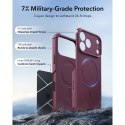 Pancerne etui ESR Cyber Tough MagSafe do iPhone 17 Pro / 18 Pro - głęboki bordowy (Deep Burgundy)