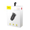 Baseus Square PPS inteligentna ładowarka samochodowa z portami USB Quick Charge 4.0 QC 4.0 i USB-C PD 3.0 SCP czarny (CCALL-AS01