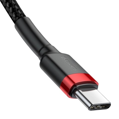 Kabel Baseus CATKLF-H91 USB-C - USB-C PD QC 60W 3A 480Mb/s 2m - czarno-czerwony