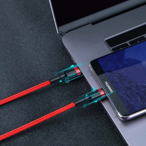 Kabel Baseus CATKLF-H91 USB-C - USB-C PD QC 60W 3A 480Mb/s 2m - czarno-czerwony