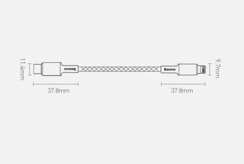 Kabel Baseus CATLGD-A01 Lightning - USB-C PD 20W 480Mb/s 2m - czarny