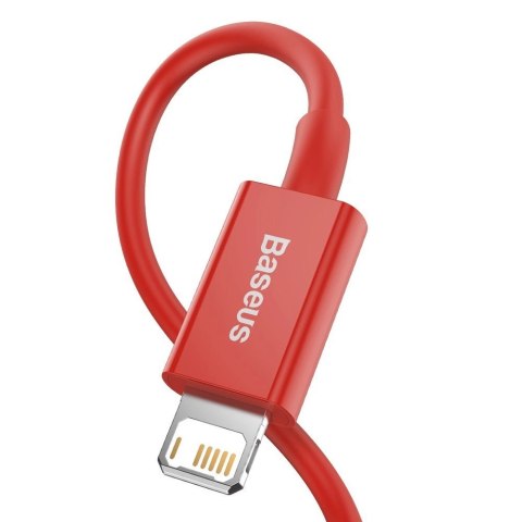 Baseus Superior kabel USB - Lightning 2,4 A 1 m czerwony (CALYS-A09)