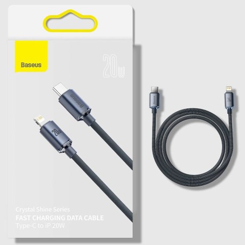 Kabel Baseus CAJY000205 Lightning - USB-C PD 20W 480Mb/s 1,2m - fioletowy