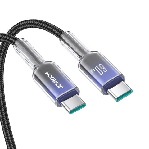 Kabel Joyroom S-A42 Crystal-Clear Series 60W USB-C - USB-C 1,2m - czarny